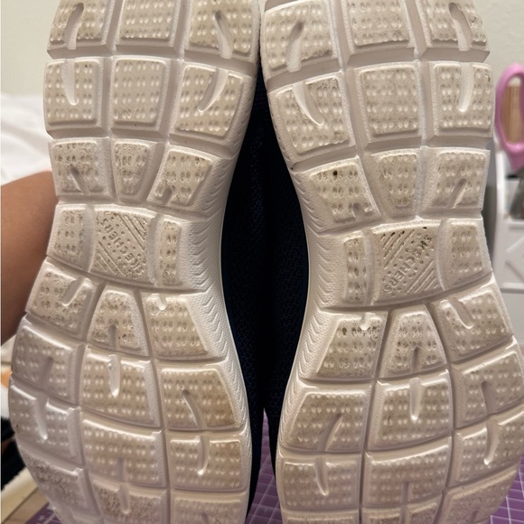 Skechers Women's Navy and Coral Sneakers - Picture 9 of 9